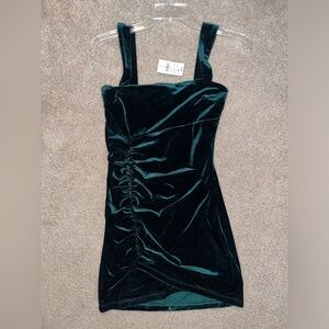Windsor velvet green mini dress
